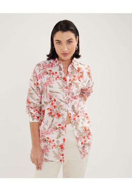 Camisa Para Mujer Manga Larga Color Rojo  Marca Patprimo #30010615