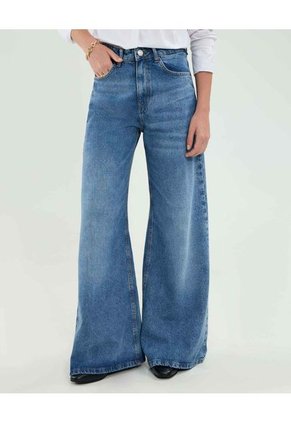 Jean Para Mujer Wide-Leg Color Azul Marca Patprimo #30160476