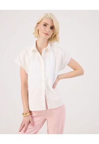 Camisa Para Mujer Manga Corta Color Blanco Marca Patprimo #30010719 Patprimo
