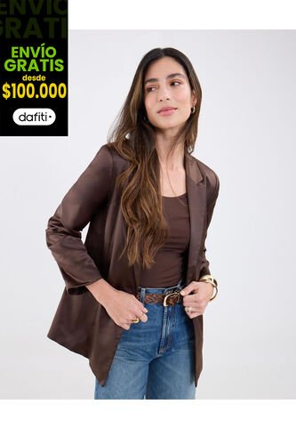Blazer Para Mujer  Color Café Marca Patprimo #30400143 Patprimo