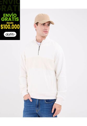 Buzo Para Hombre Cuello Alto O Cuello Tortuga Color Crema Marca Patprimo #44060317 Patprimo