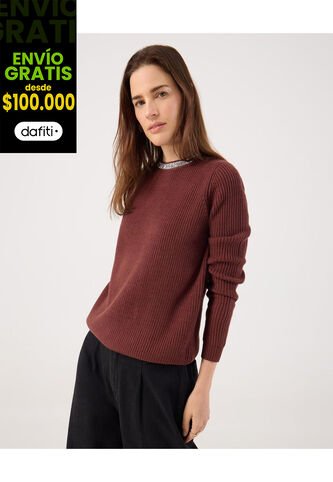 Saco Para Mujer Cuello Redondo Color Vino Marca Patprimo #30330654 Patprimo