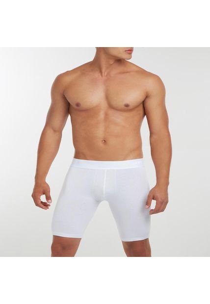 Boxer Para Hombre Fleat Seamer Largo Color Blanco Marca Patprimo #44000072