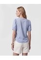 Camiseta Con Mangas Abullonadas   Para Mujer Azul Patprimo de Patprimo