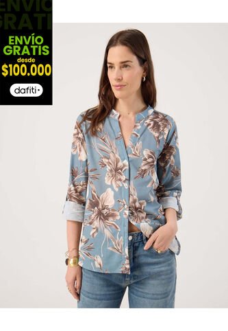 Blusa Para Mujer Manga Larga Color Azul Marca Patprimo #30123577 Patprimo