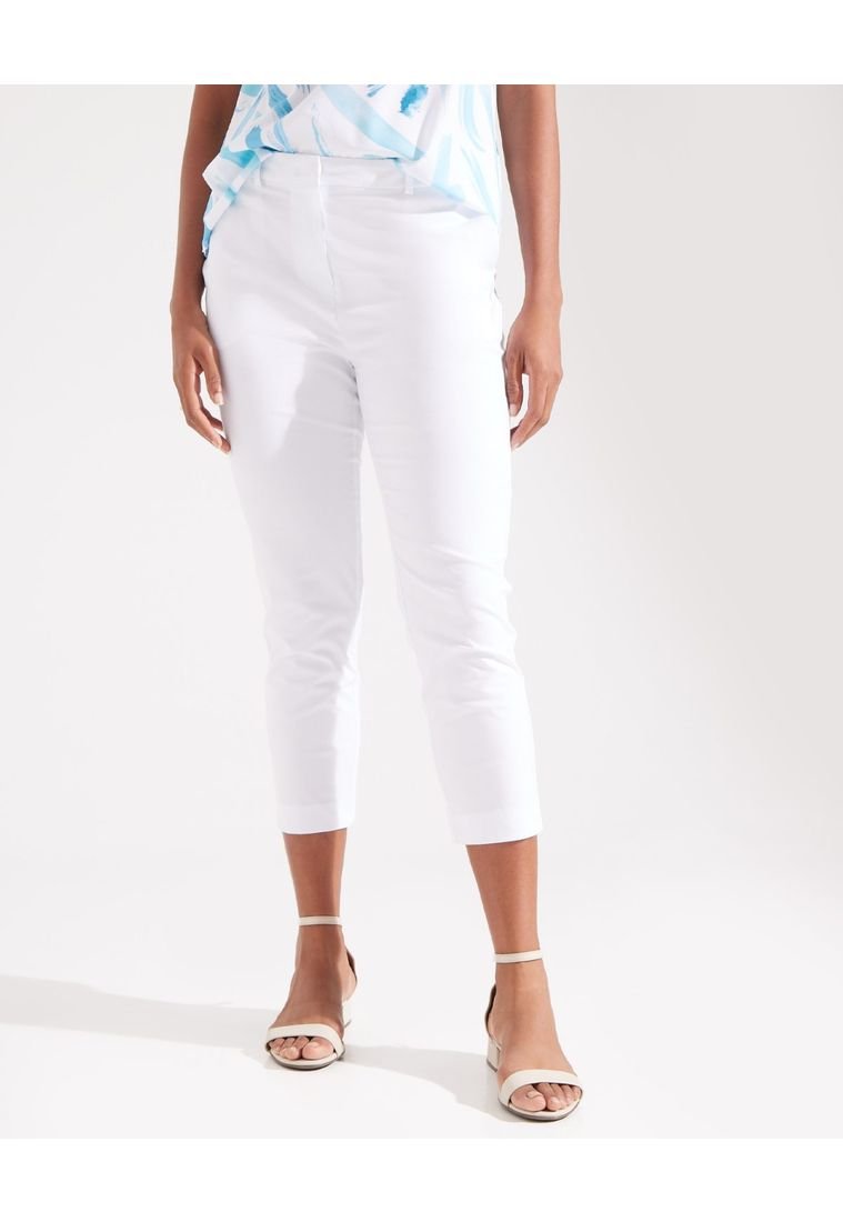 Pantalon capri blanco orders mujer