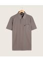 Polo Estampada Cuello Duro, Con Bolsillo  Para Hombre Gris Patprimo de Patprimo