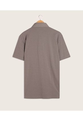 Polo Estampada Cuello Duro, Con Bolsillo  Para Hombre Gris Patprimo