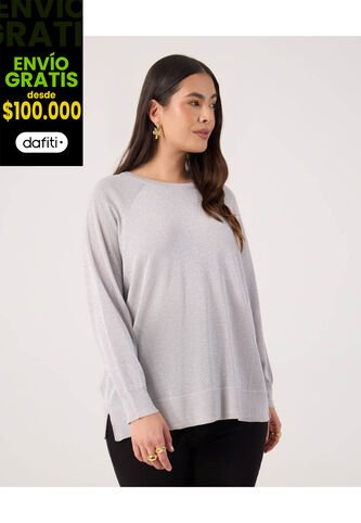 Saco Para Mujer Cuello Redondo Color Gris Marca Patprimo #14330227 Patprimo