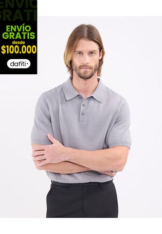 Polo Para Hombre Cuello Tejido Sin Bolsillo Color Gris Marca Patprimo #44112719 Patprimo