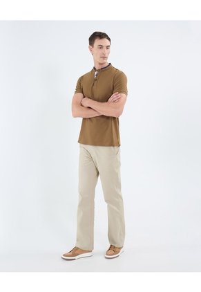Pantalon Regular   Para Hombre Beige Patprimo