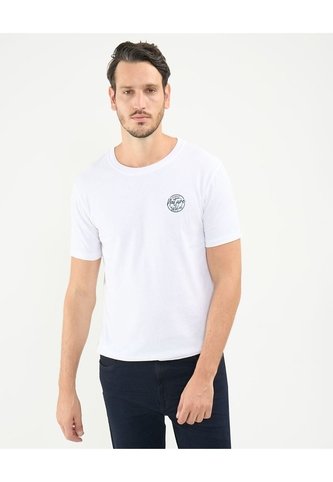 Camiseta Estampado En Relieve  Para Hombre Blanco Patprimo Patprimo