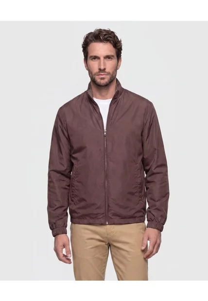 Chaqueta Doble Faz Con Cuello Alto Hombre  Para Hombre Negro Patprimo