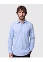 Camisa Manga Larga Con Bolsillo Antiarrugas  Para Hombre Azul Patprimo de Patprimo