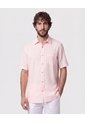 Camisa Manga Corta Texturizada   Para Hombre Rosa Patprimo de Patprimo