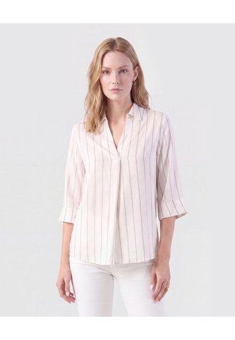 Blusa Mujer Manga Tres Cuartos Pliegue  Para Mujer Negro Patprimo Patprimo