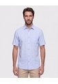 Camisa Manga Corta Texturizada Para Hombre  Para Hombre Negro Patprimo de Patprimo
