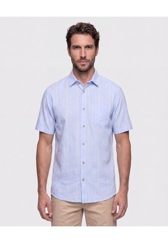 Camisa Manga Corta Texturizada Para Hombre  Para Hombre Negro Patprimo Patprimo