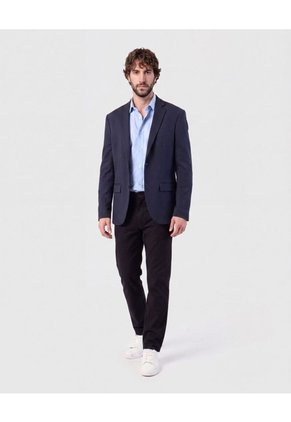 Camisa Manga Larga Con Bolsillo Antiarrugas  Para Hombre Azul Patprimo