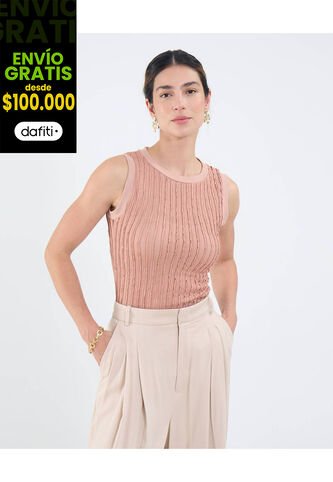 Camiseta Para Mujer Manga Sisa Cuello Redondo Color Rosa Marca Patprimo #30093726 Patprimo