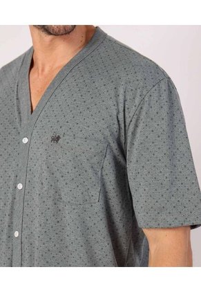 Conjunto De Pijama Estampada   Para Hombre Gris Patprimo