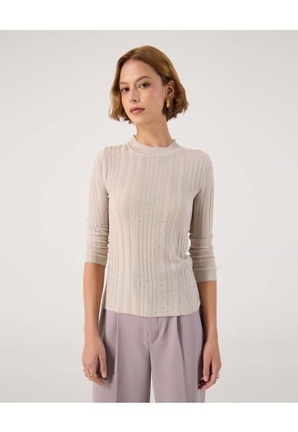 Saco Texturizado Con Detalle   Para Mujer Beige Patprimo