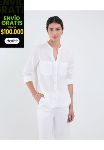 Blusa Para Mujer Manga Larga Color Blanco Marca Patprimo #30123576 Patprimo