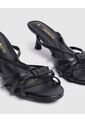 Sandalias De Tacón Con Tiras Cruzadas   Para Mujer Negro Patprimo de Patprimo