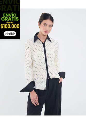 Camisa Para Mujer Manga Larga Color Blanco Marca Patprimo #30010684 Patprimo