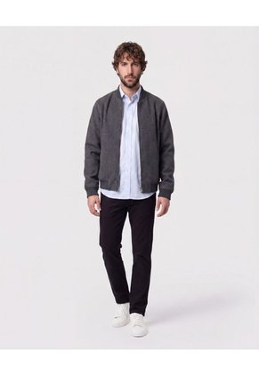 Camisa Manga Corta Con Microtextura Para Hombre Azul Patprimo