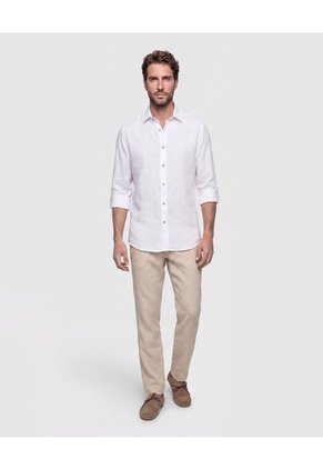 Camisa Unicolor Manga Larga Para Hombre  Para Hombre Negro Patprimo