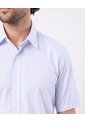 Camisa Manga Corta Con Microtextura   Para Hombre Azul Patprimo de Patprimo