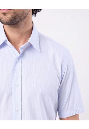 Camisa Manga Corta Con Microtextura Para Hombre Azul Patprimo