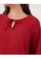 Blusa Bordada Con Cordon   Para Mujer Rojo Patprimo de Patprimo