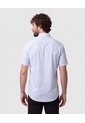 Camisa Manga Corta Con Microtextura   Para Hombre Azul Patprimo de Patprimo