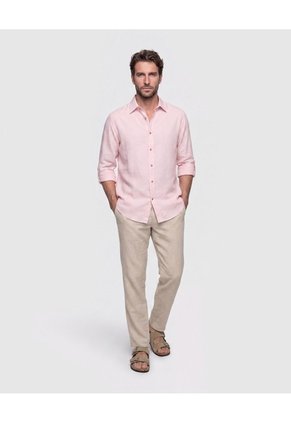 Camisa Unicolor Manga Larga Para Hombre Para Hombre Negro Patprimo