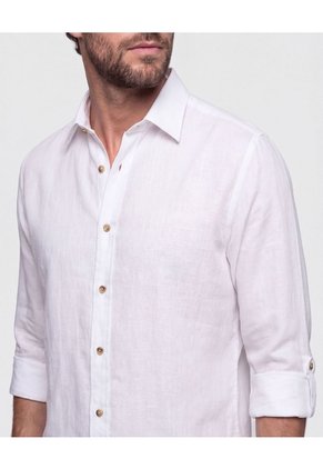 Camisa Unicolor Manga Larga Para Hombre  Para Hombre Negro Patprimo
