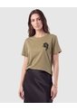 Camiseta Con Bordado Floral Para Mujer  Para Mujer Negro Patprimo de Patprimo