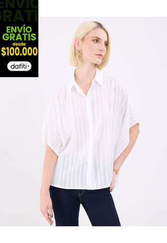 Camisa Para Mujer Manga Corta Color Blanco Marca Patprimo #30010721 Patprimo