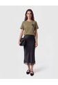 Camiseta Con Bordado Floral Para Mujer  Para Mujer Negro Patprimo de Patprimo