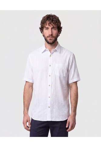 Camisa Manga Corta Texturizada   Para Hombre Blanco Patprimo Patprimo