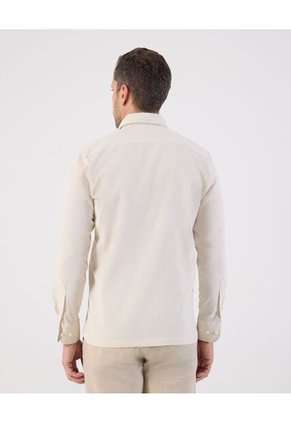 Camisa Guayabera Para Hombre M/L Color Crema Marca Patprimo #44030401