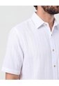 Camisa Manga Corta Texturizada   Para Hombre Blanco Patprimo de Patprimo