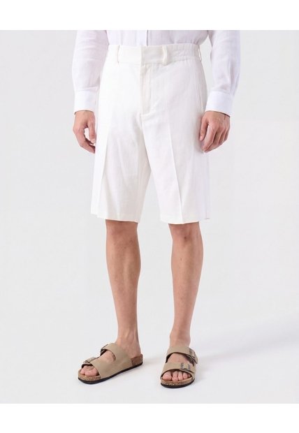Bermuda Pinzas Elástico Posterior Hombre  Para Hombre Negro Patprimo