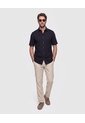 Camisa Manga Corta Texturizada Para Hombre  Para Hombre Negro Patprimo de Patprimo