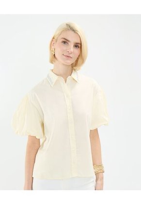 Camisa Para Mujer Manga Corta Color Amarillo  Marca Patprimo #30010669