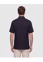 Camisa Manga Corta Texturizada Para Hombre  Para Hombre Negro Patprimo de Patprimo