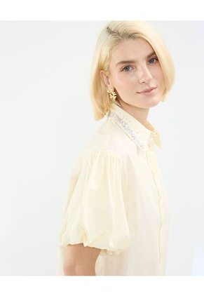 Camisa Para Mujer Manga Corta Color Amarillo  Marca Patprimo #30010669