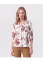 Blusa Cuello En V Con Manga 3/4 Mujer  Para Mujer Negro Patprimo de Patprimo