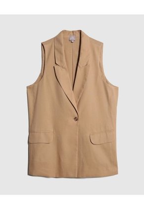 Chaleco Para Mujer  Color Camel Marca Patprimo #14250005